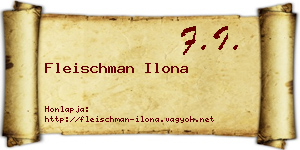 Fleischman Ilona névjegykártya
