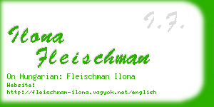 ilona fleischman business card